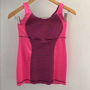 Pink Lululemon Fitted Sleeveless Tank Top